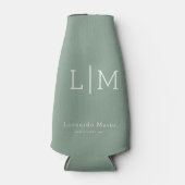 Benutzerdefiniertes Monogramm Name Flaschenkühler (Vorderseite)