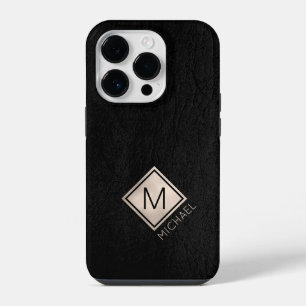 Benutzerdefiniertes Monogramm Name klassisch schwa iPhone 14 Pro Hülle