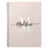 Benutzerdefiniertes Monogramm Name Moderne Schrift Notizblock (Vorderseite)