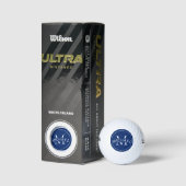 Benutzerdefiniertes Monogramm Name Navy Moderner S Golfball (Verpackungen)