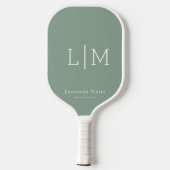 Benutzerdefiniertes Monogramm Name Pickleball Schläger (Rückseite)