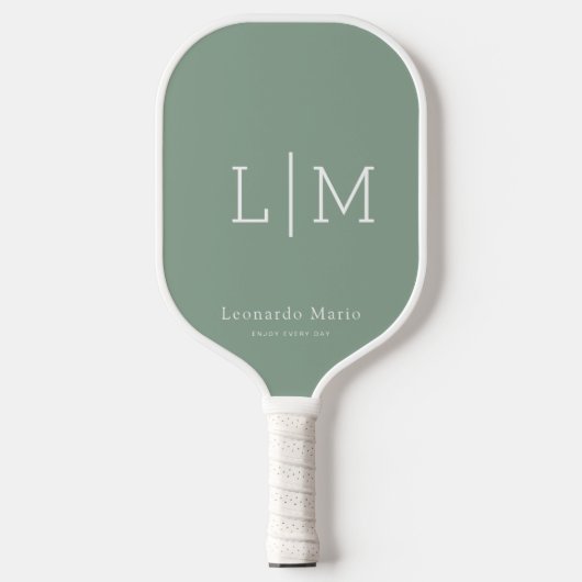 Benutzerdefiniertes Monogramm Name Pickleball Schläger (Vorderseite)