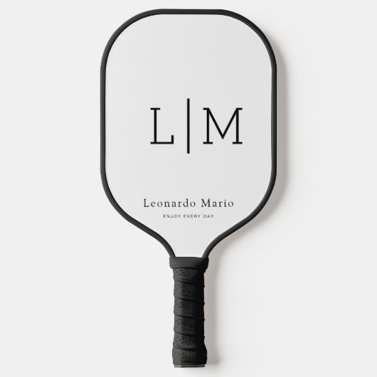 Benutzerdefiniertes Monogramm Name Pickleball Schläger (Vorderseite)