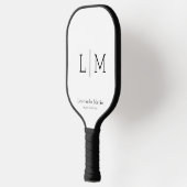 Benutzerdefiniertes Monogramm Name Pickleball Schläger (Links)