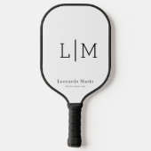 Benutzerdefiniertes Monogramm Name Pickleball Schläger (Rückseite)