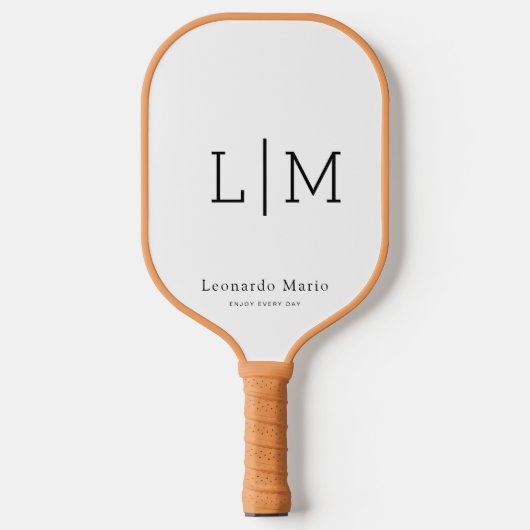 Benutzerdefiniertes Monogramm Name Pickleball Schläger (Vorderseite)