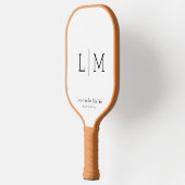 Benutzerdefiniertes Monogramm Name Pickleball Schläger (Links)