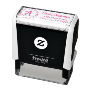 Benutzerdefiniertes Monogramm Name Professionelle Permastempel