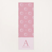 Benutzerdefiniertes Monogramm Name rosa Muster Yogamatte (Vorderseite)