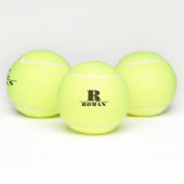 Benutzerdefiniertes Monogramm & Name Tennisbälle (Multi)