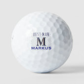 Benutzerdefiniertes Monogramm Name Trauzeuge Golfball (Vorderseite)