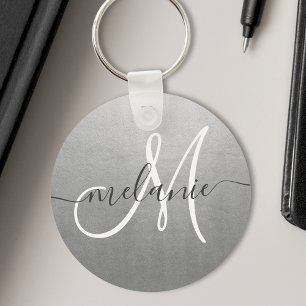 Benutzerdefiniertes Monogramm Name Trendige Schrif Schlüsselanhänger