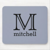 Benutzerdefiniertes Monogramm, Name und Farbmousep Mousepad (Vorne)