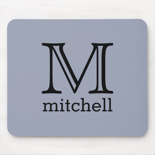 Benutzerdefiniertes Monogramm, Name und Farbmousep Mousepad (Vorne)