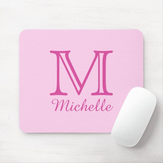Benutzerdefiniertes Monogramm, Name und Farbmousep Mousepad (Mit Mouse)