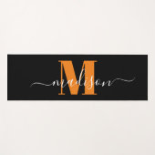 Benutzerdefiniertes Monogramm Name Yogamatte (Vorderseite (Horizontal))