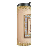 Benutzerdefiniertes Monogramm Namensdesign ✨ Thermosbecher (Nach links gedreht)