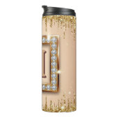 Benutzerdefiniertes Monogramm Namensdesign ✨ Thermosbecher (Nach rechts gedreht)