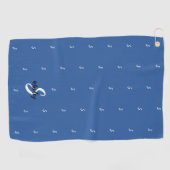 Benutzerdefiniertes Monogramm Namensinitial-Muster Golfhandtuch (Horizontal)