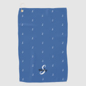 Benutzerdefiniertes Monogramm Namensinitial-Muster Golfhandtuch (Vorderseite)