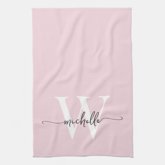 Benutzerdefiniertes Monogramm-Namensskript für das Geschirrtuch (Vertikal)