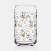 Benutzerdefiniertes Monogramm Niedliches Owl-Muste Dosenglas (Rechts)