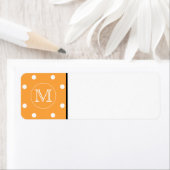 Benutzerdefiniertes Monogramm. Orange und White Po (Insitu)