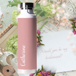 Benutzerdefiniertes Monogramm, orchid pink mit Skr Trinkflasche