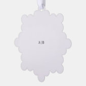 Benutzerdefiniertes Monogramm Ornament Karte (Linke Ecke)