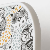 Benutzerdefiniertes Monogramm-Owl-Muster Pickleball Schläger (Linke Seite)