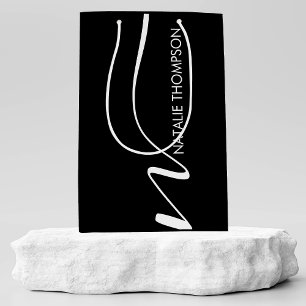 Benutzerdefiniertes Monogramm Personalisiert mit N Mittlere Geschenktüte