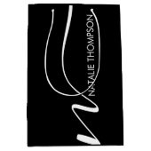 Benutzerdefiniertes Monogramm Personalisiert mit N Mittlere Geschenktüte (Vorderseite)