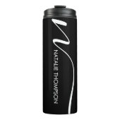 Benutzerdefiniertes Monogramm Personalisiert mit N Thermosbecher (Vorderseite)