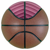 Benutzerdefiniertes Monogramm Pink Gradient Vertik Basketball (Rechts)