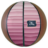 Benutzerdefiniertes Monogramm Pink Gradient Vertik Basketball (Vertikal)