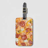 Benutzerdefiniertes Monogramm PIZZA Gepäckanhänger (Vorderseite Vertikal)