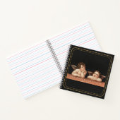 Benutzerdefiniertes Monogramm Raphael Cherub Hochz Notizblock (Innenseite)