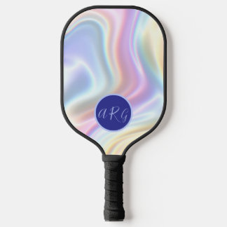 Benutzerdefiniertes Monogramm Regenbogenfarben Ret Pickleball Schläger