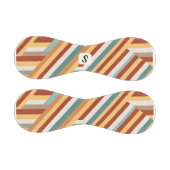 Benutzerdefiniertes Monogramm Retro 70er Geometric Baseball (Paneele)