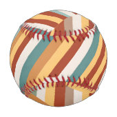 Benutzerdefiniertes Monogramm Retro 70er Geometric Baseball (Rückseite)