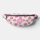Benutzerdefiniertes Monogramm Rosa Erdbeeren Muste Bauchtasche (Ablage )