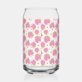 Benutzerdefiniertes Monogramm Rosa Erdbeeren Muste Dosenglas (Rechts)