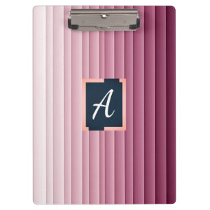 Benutzerdefiniertes Monogramm Rosa Farbverlauf Ver Klemmbrett