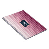 Benutzerdefiniertes Monogramm Rosa Farbverlauf Ver Notizblock (Rechte Seite)