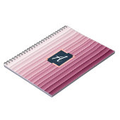 Benutzerdefiniertes Monogramm Rosa Farbverlauf Ver Notizblock (Linke Seite)