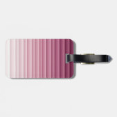 Benutzerdefiniertes Monogramm Rosa Gradient Vertik Gepäckanhänger (Rückseite horizontal)