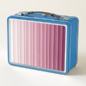 Benutzerdefiniertes Monogramm Rosa Gradient Vertik Metall Brotdose (Rückseite)
