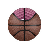 Benutzerdefiniertes Monogramm Rosa Gradient Vertik Mini Basketball (Rechts)