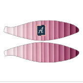 Benutzerdefiniertes Monogramm Rosa Gradient Vertik Mini Basketball (Panele)