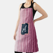Benutzerdefiniertes Monogramm Rosa Gradient Vertik Schürze (InSitu)